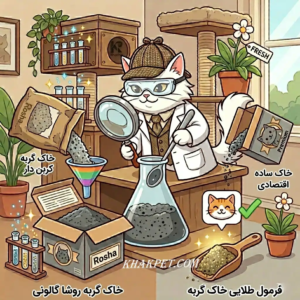فرمول ترکیب خاک گربه | چطور هزینه بستر را نصف کنیم؟