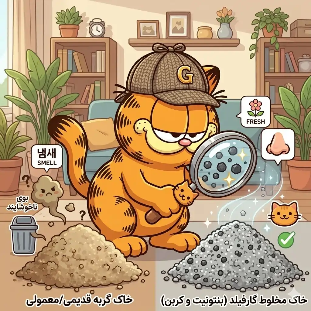 بررسی تخصصی خاک گربه گارفیلد کربن دار؛ تجربه واقعی کنترل بو