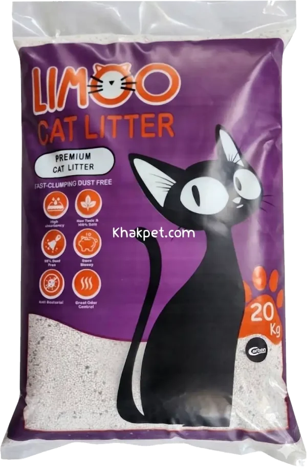 خاک گربه بنفش لیمو 20 کیلویی کربن دار