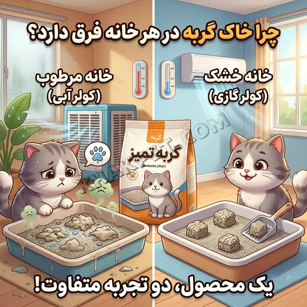 علت تفاوت خاک گربه