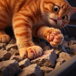 دانه بندی نامناسب خاک گربه